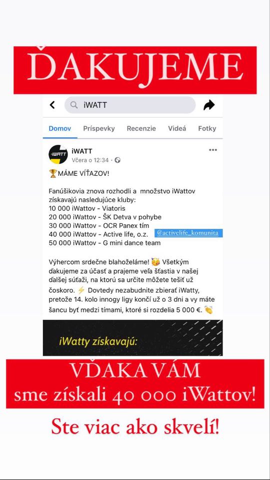 Získali sme 40 000 iwattov!